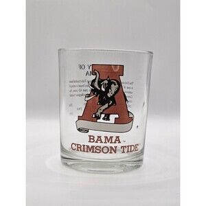 Vintage Alabama Crimson Tide Elephant Logo BP Oil Promotional Drinking Glass